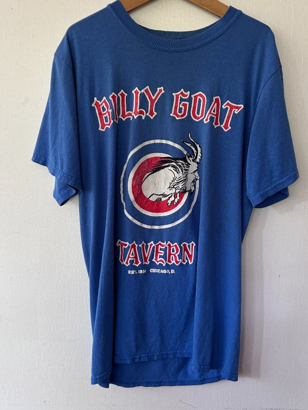 Billy Goat Tavern VINTAGE T-shirt Unisex Small Blue Chicago